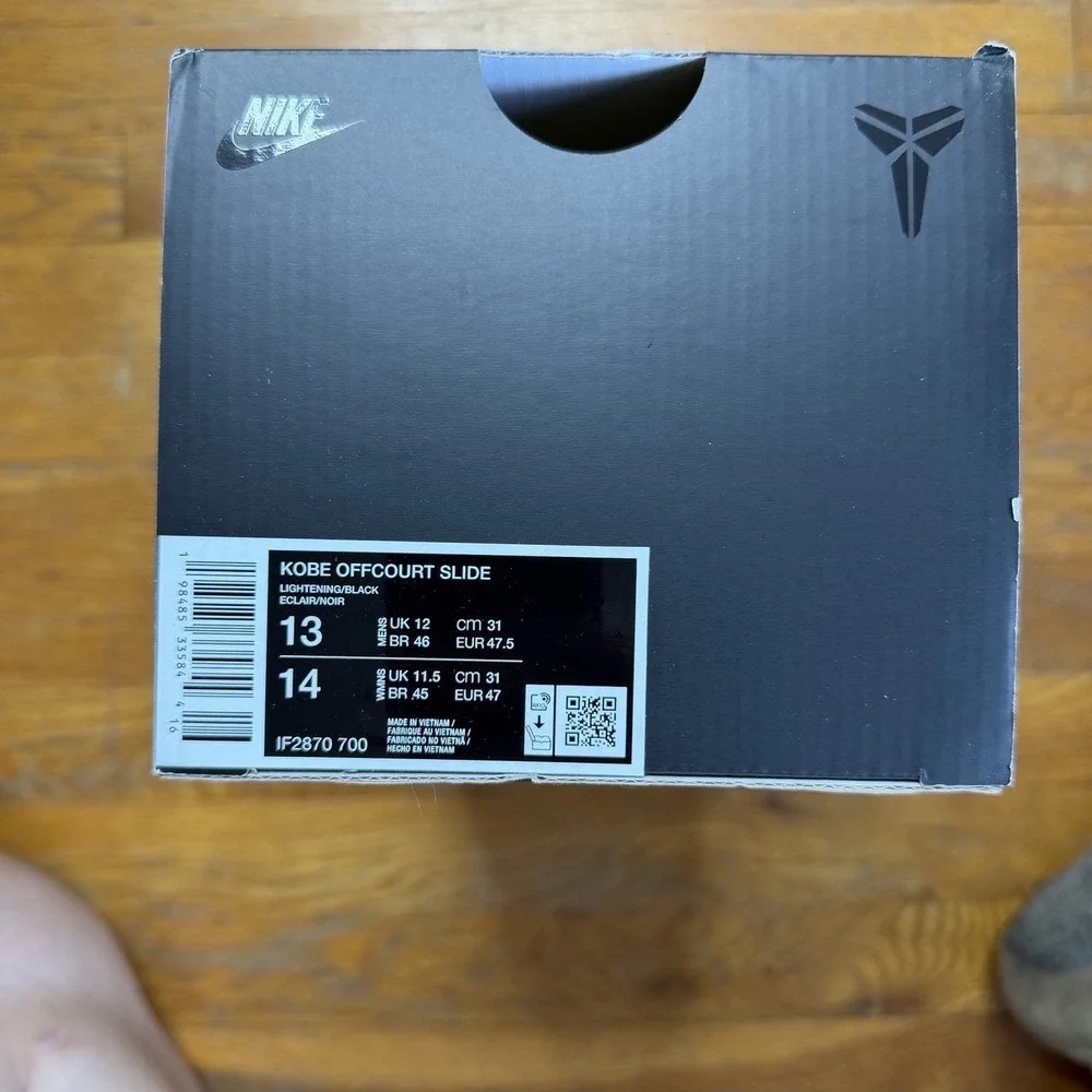 Nike Kobe OffCourt Slide Lightening IF2870-700 Men's 13 / Women's 14 NIB